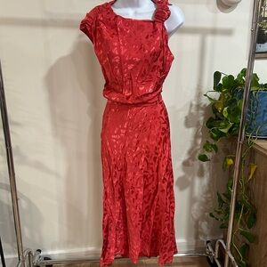 FARM Rio Vibrant Red Two Piece Matching Blouse & Skirt